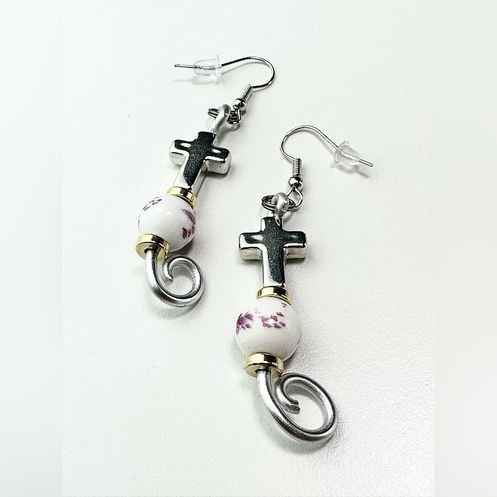 Cross earring